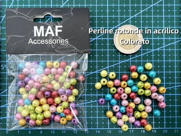 Perline rotonde in acrilico colorato PICCOLO - SUNTIMEMODA