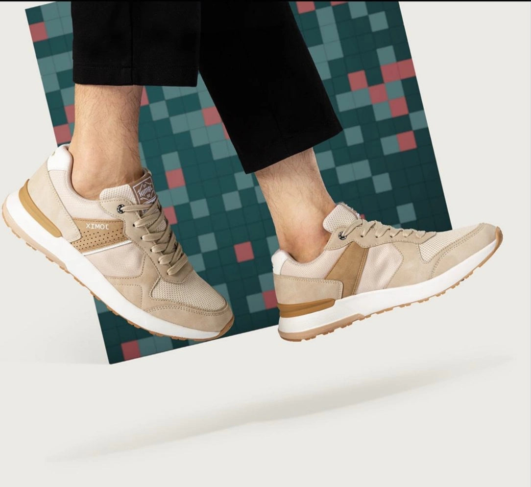 Sneakers beige per uomo - SUNTIMEMODA