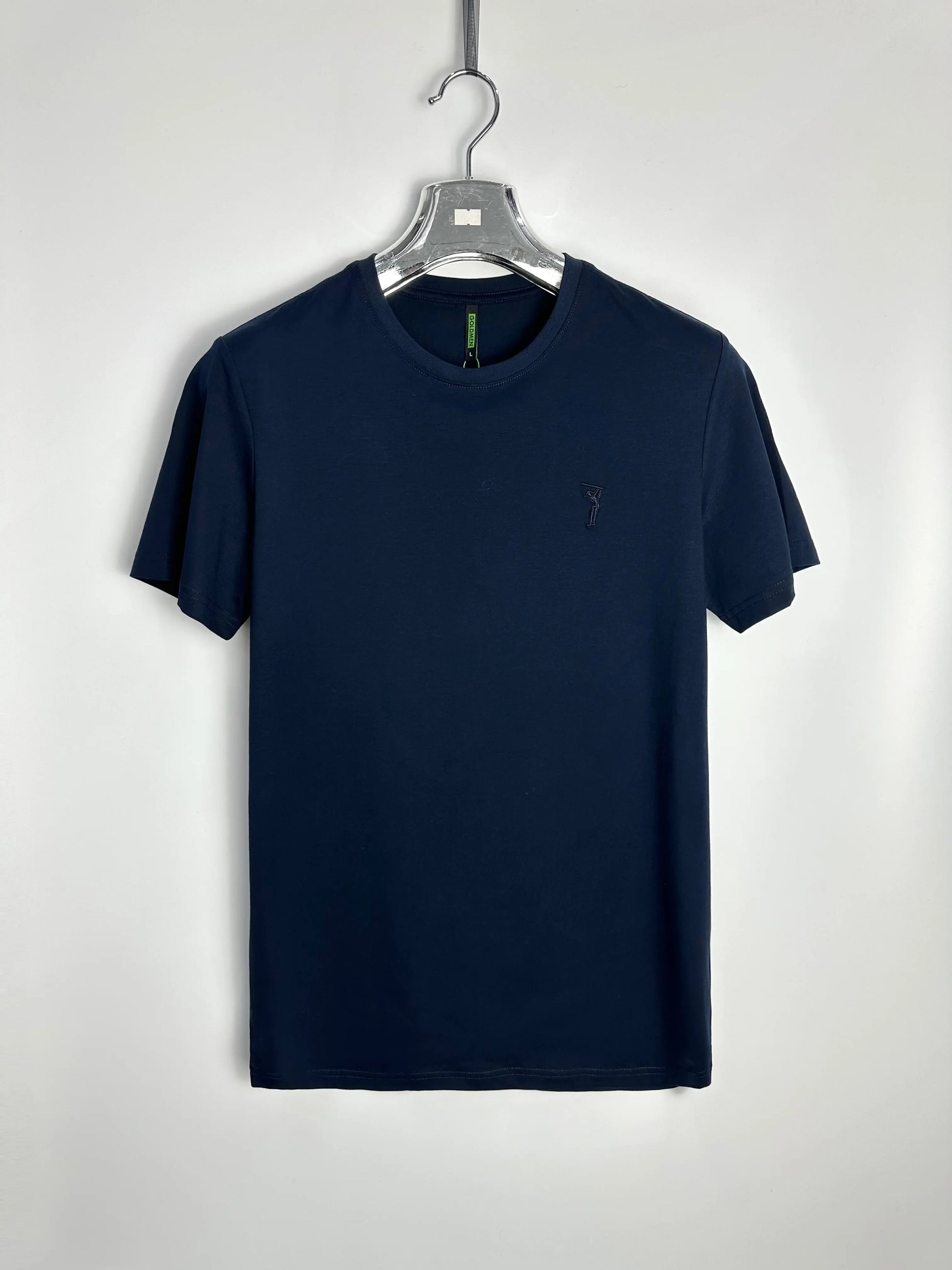 T-shirt leggero con logo ricamato blu scuro - SUNTIMEMODA