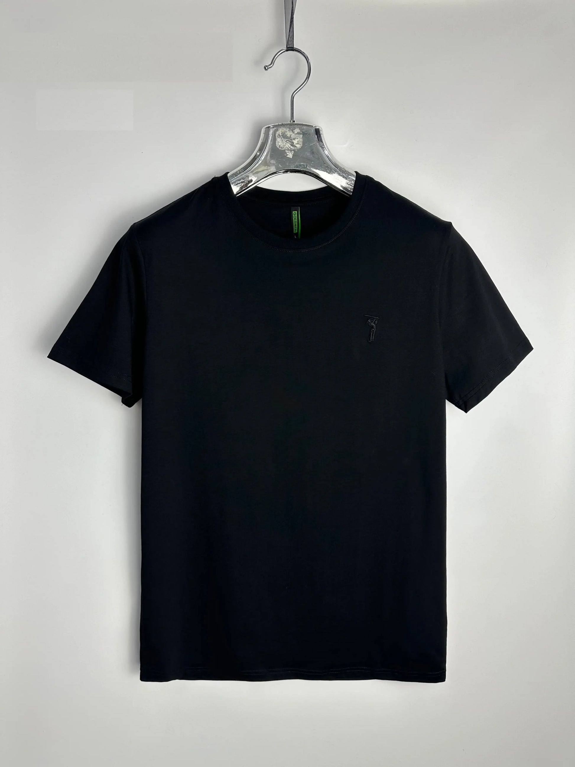 T-shirt leggero con logo ricamato nero - SUNTIMEMODA