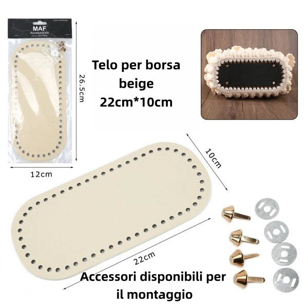 Fondo per Borsa 22x10cm beige - SUNTIMEMODA