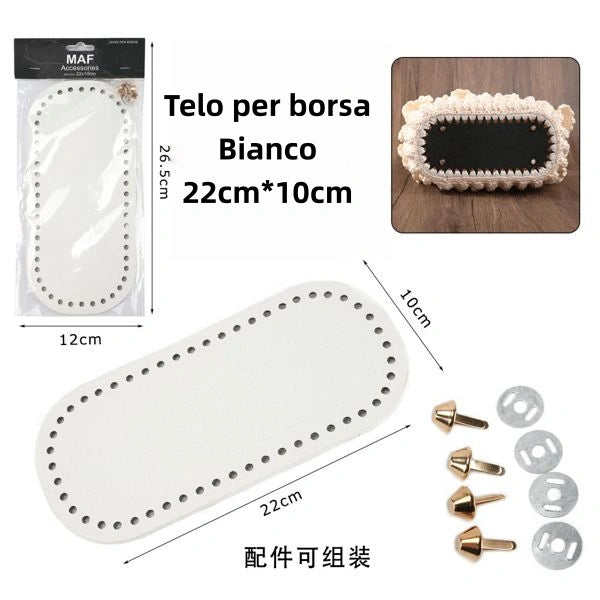 Fondo per Borsa 22x10cm BIANCO - SUNTIMEMODA