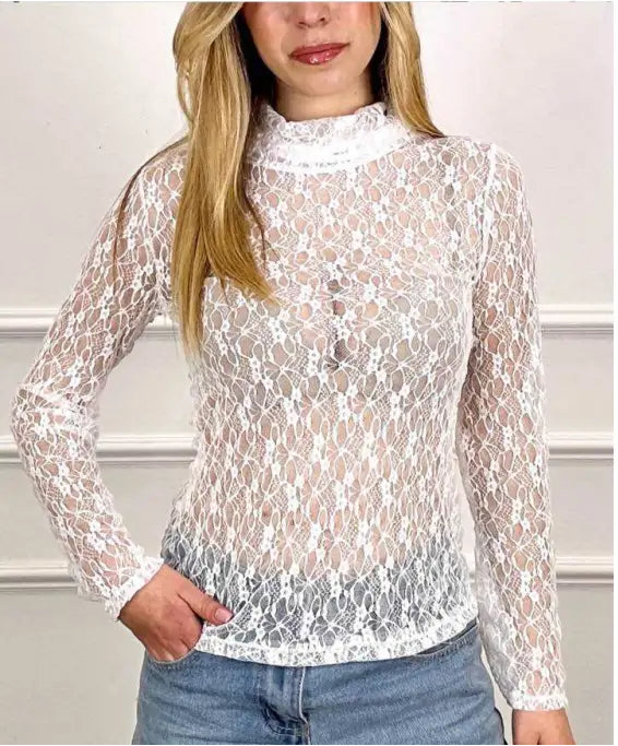 Top in Pizzo Trasparente - SUNTIMEMODA