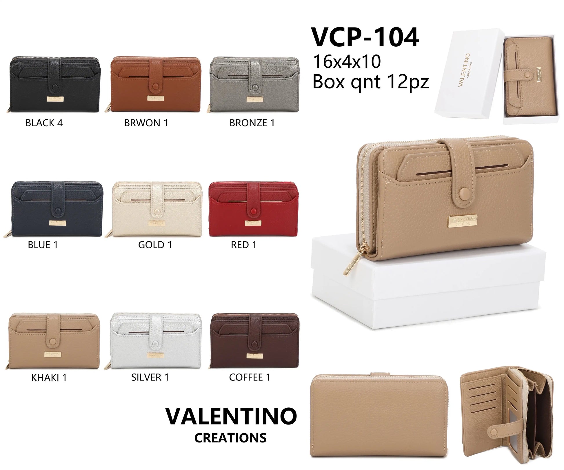 VALENTINO CREATIONS PORTAFOGLIO DONNA - VCP-104 - SUNTIMEMODA