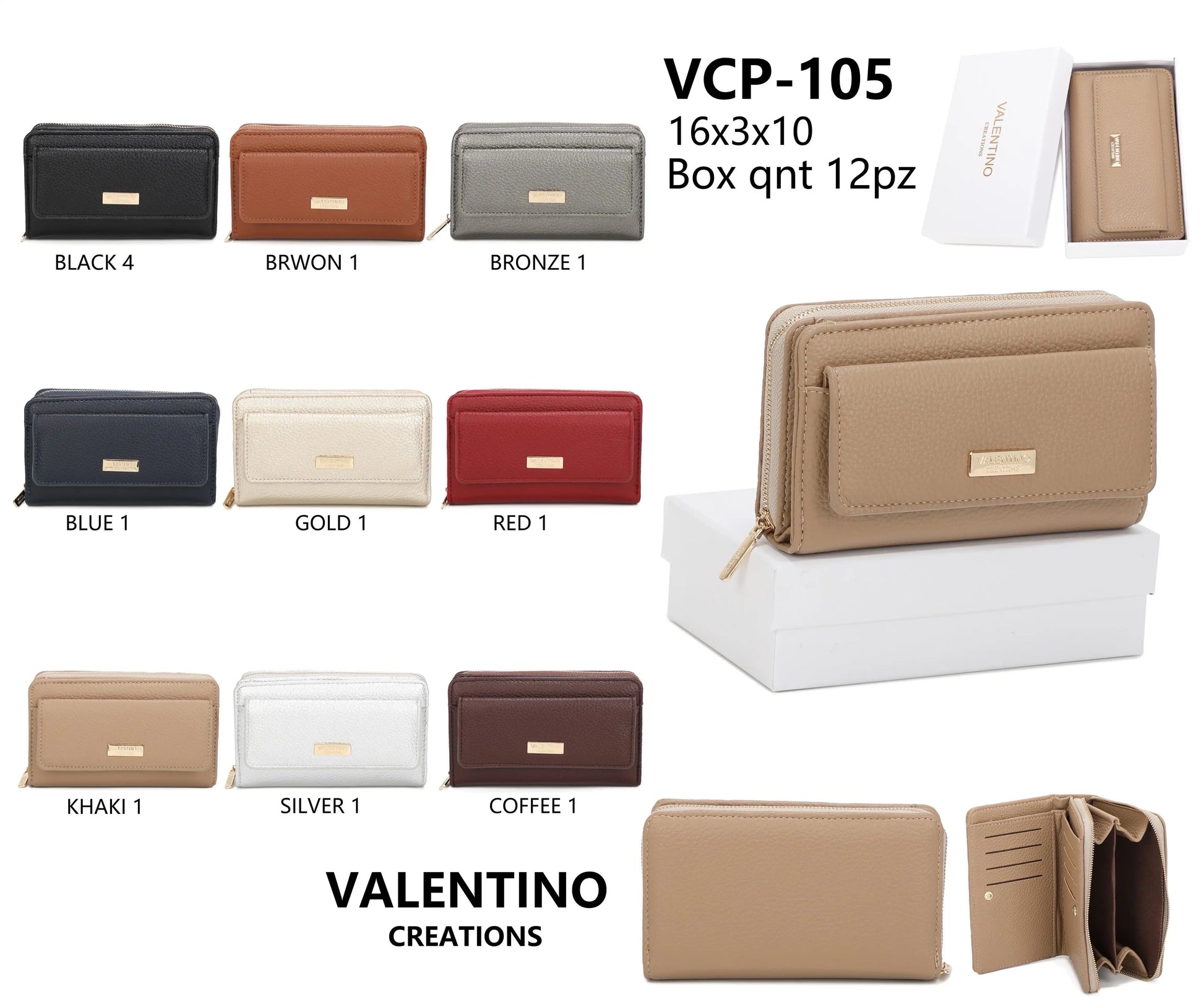 VALENTINO-CREATIONS PORTAFOGLIO DONNA - VCP-105 - SUNTIMEMODA