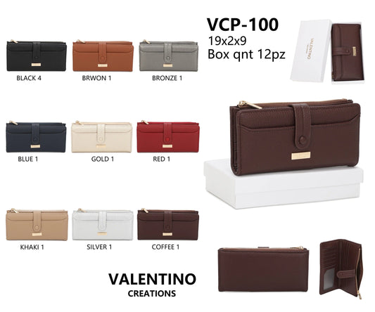 VALENTINO CREATIONS PORTAFOGLIO LUNGHE DONNA - VCP-100 - SUNTIMEMODA