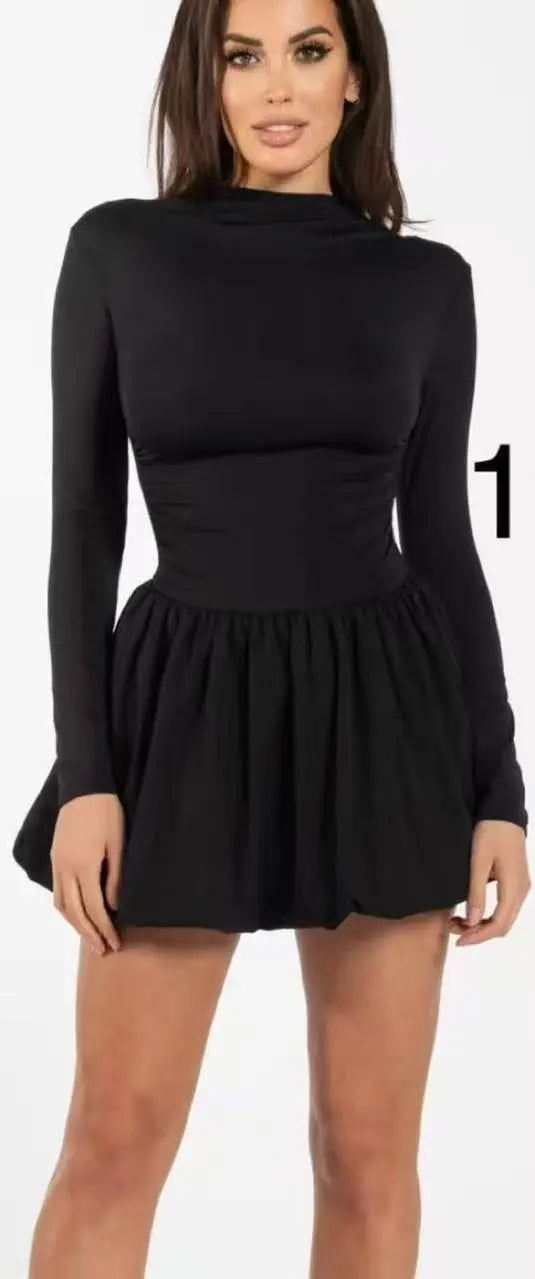 VESTITI MANICHE LUNGHE NERO - SUNTIMEMODA