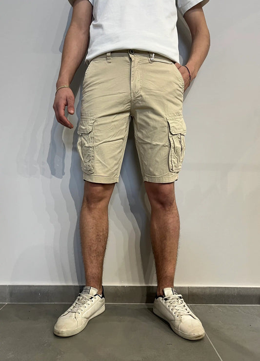 ZETA Cargo pantaloncini Tasche multiple beige - SUNTIMEMODA