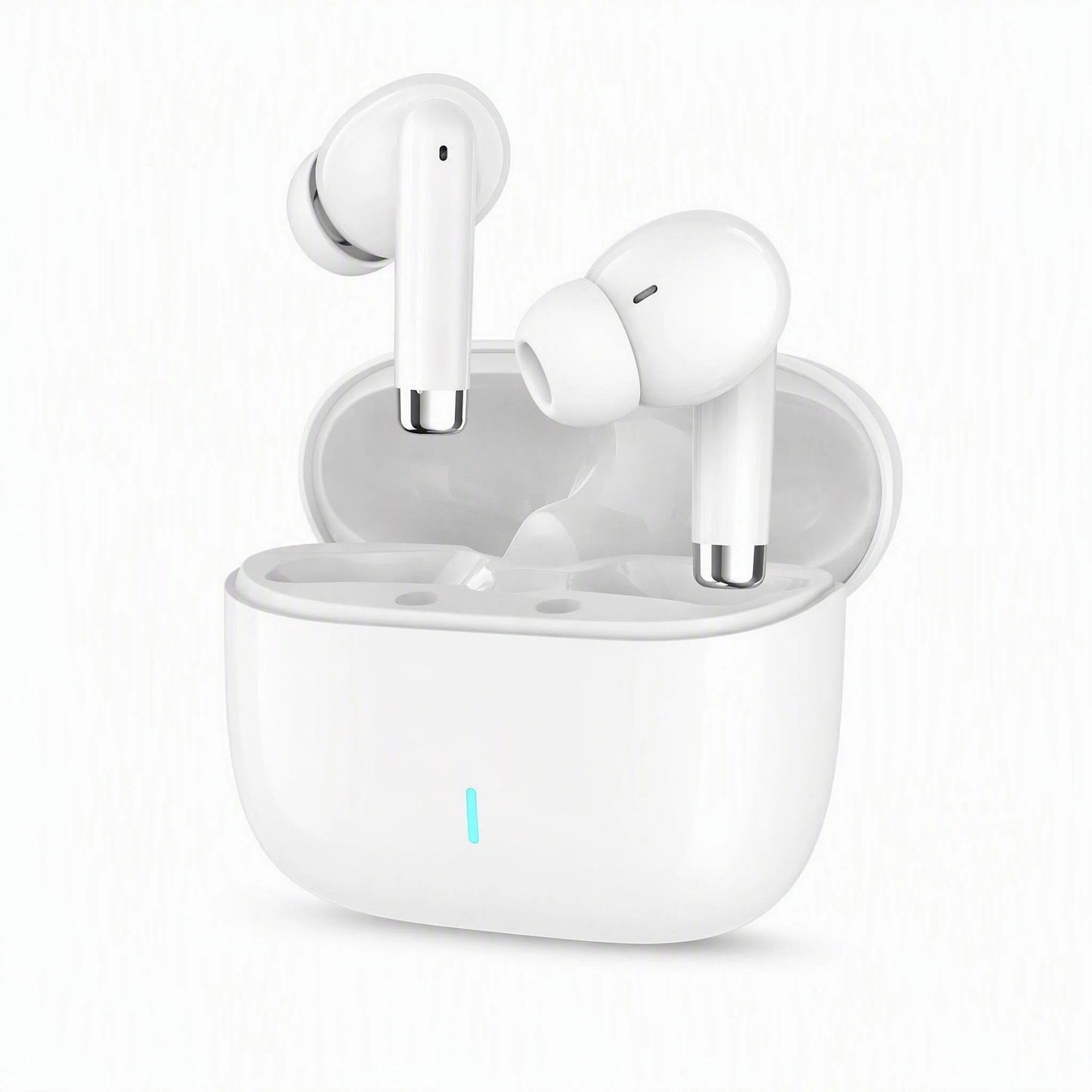 Auricolari wireless TWS in-ear di colore bianco con custodia di ricarica - SUNTIMEMODA