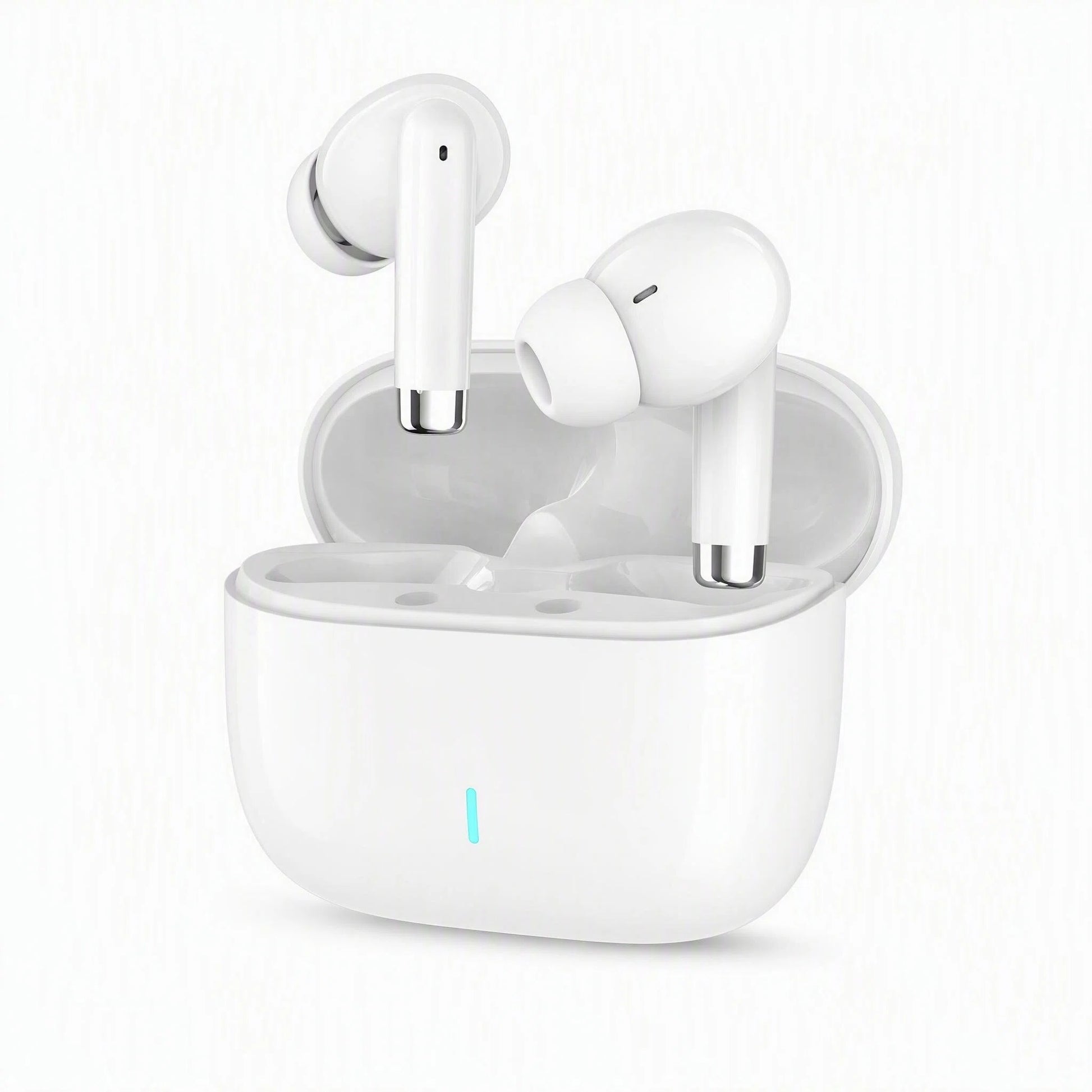 Auricolari wireless TWS in-ear di colore bianco con custodia di ricarica - SUNTIMEMODA