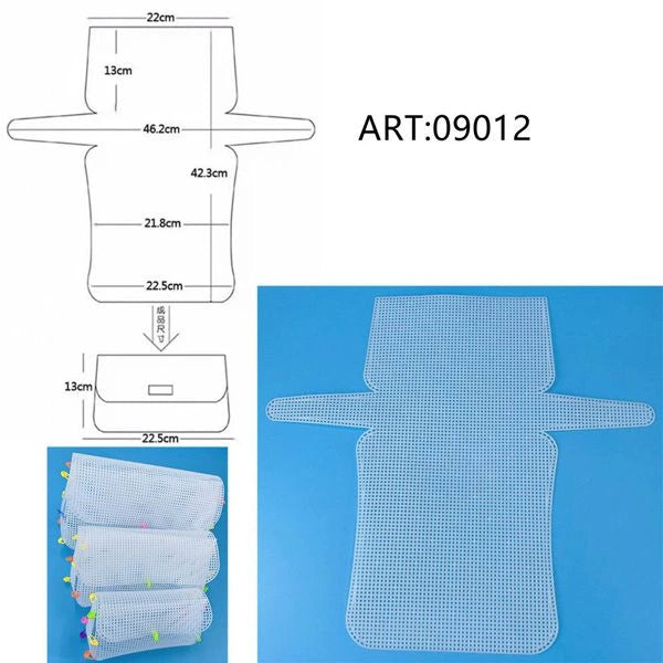 Rete canvas plastica per borsa media (22.5x13cm) art 09012 struttura pieghevole - SUNTIMEMODA