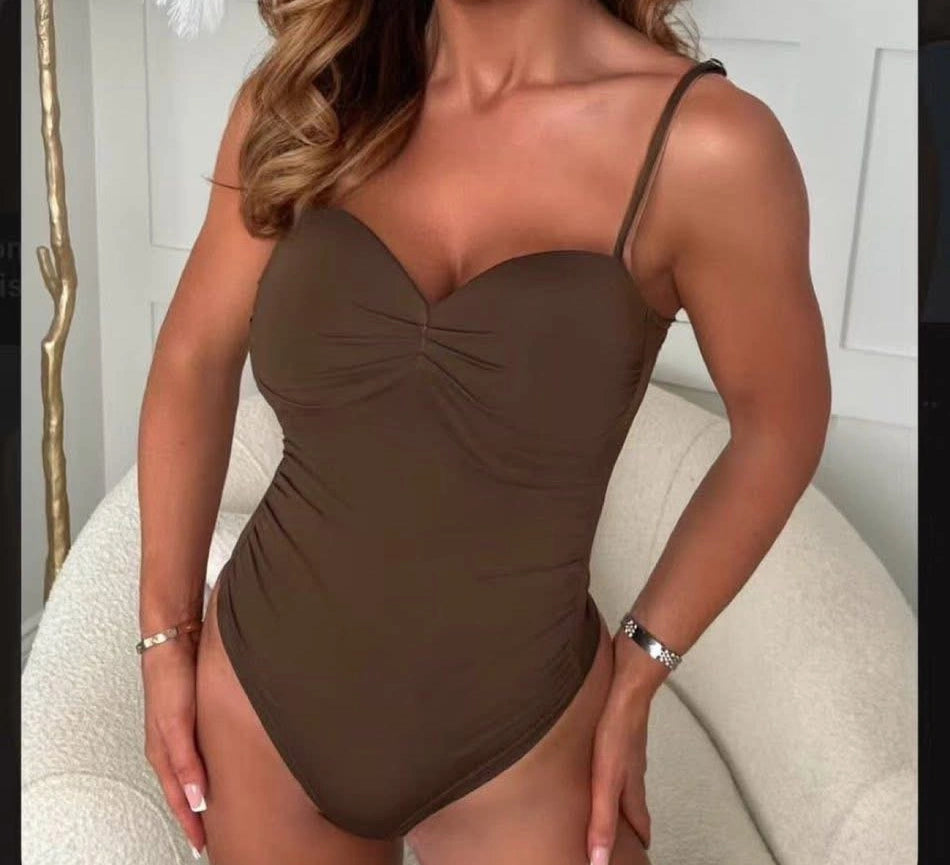 body Semplice marrone - SUNTIMEMODA