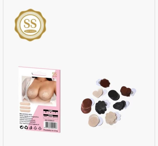 copricapezzoli 5 paia beieg o nero - SUNTIMEMODA