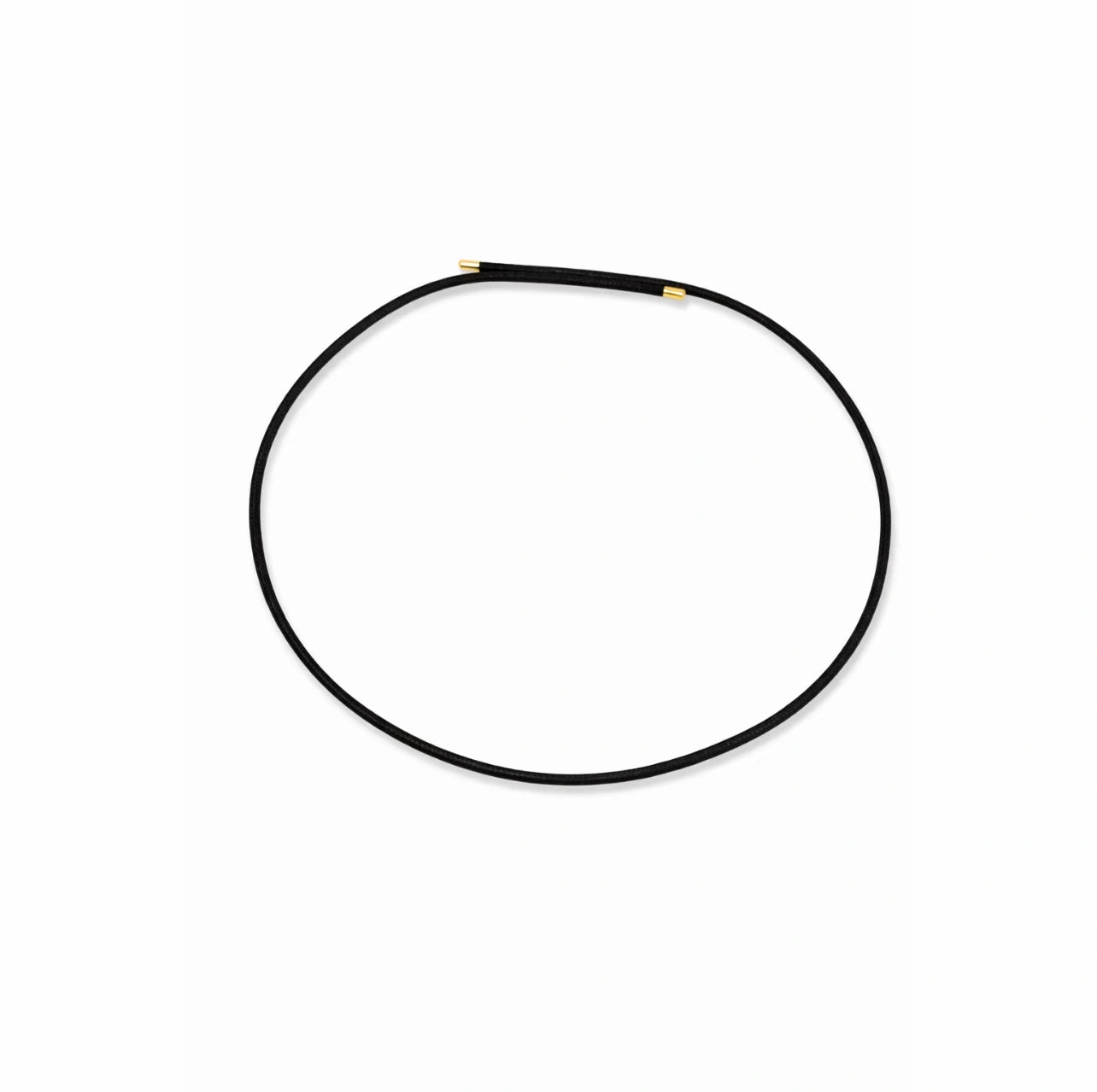 Cordino magnetico multifunzione di colore nero con terminali dorati, utilizzabile come collana o bracciale - SUNTIMEMODA