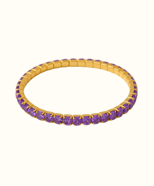 Dettaglio del Bracciale Glow che mostra la brillantezza delle pietre e la qualità del design versatile - Suntime Moda