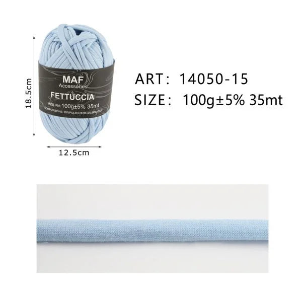 Filato fettuccia azzurro pastello 100g ideale per cestini e decorazioni baby - SUNTIMEMODA
