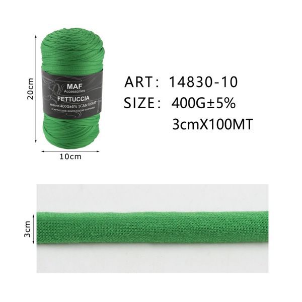 Gomitolo di fettuccia elastica verde MAF Accessories da 400g, articolo 14830-10 - SUNTIMEMODA