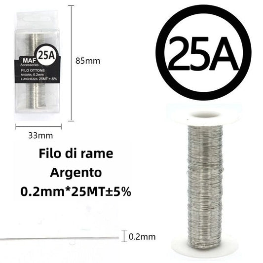 filo di rame argento 0.2mm*25mt - SUNTIMEMODA