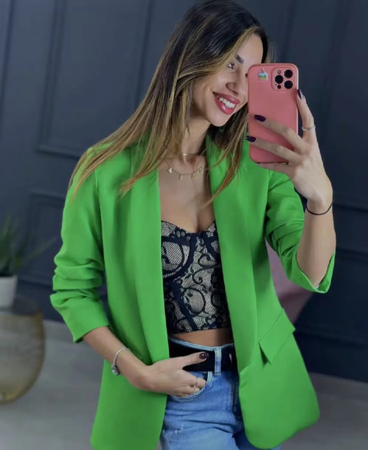 Blazer con maniche plissettate - SUNTIMEMODA