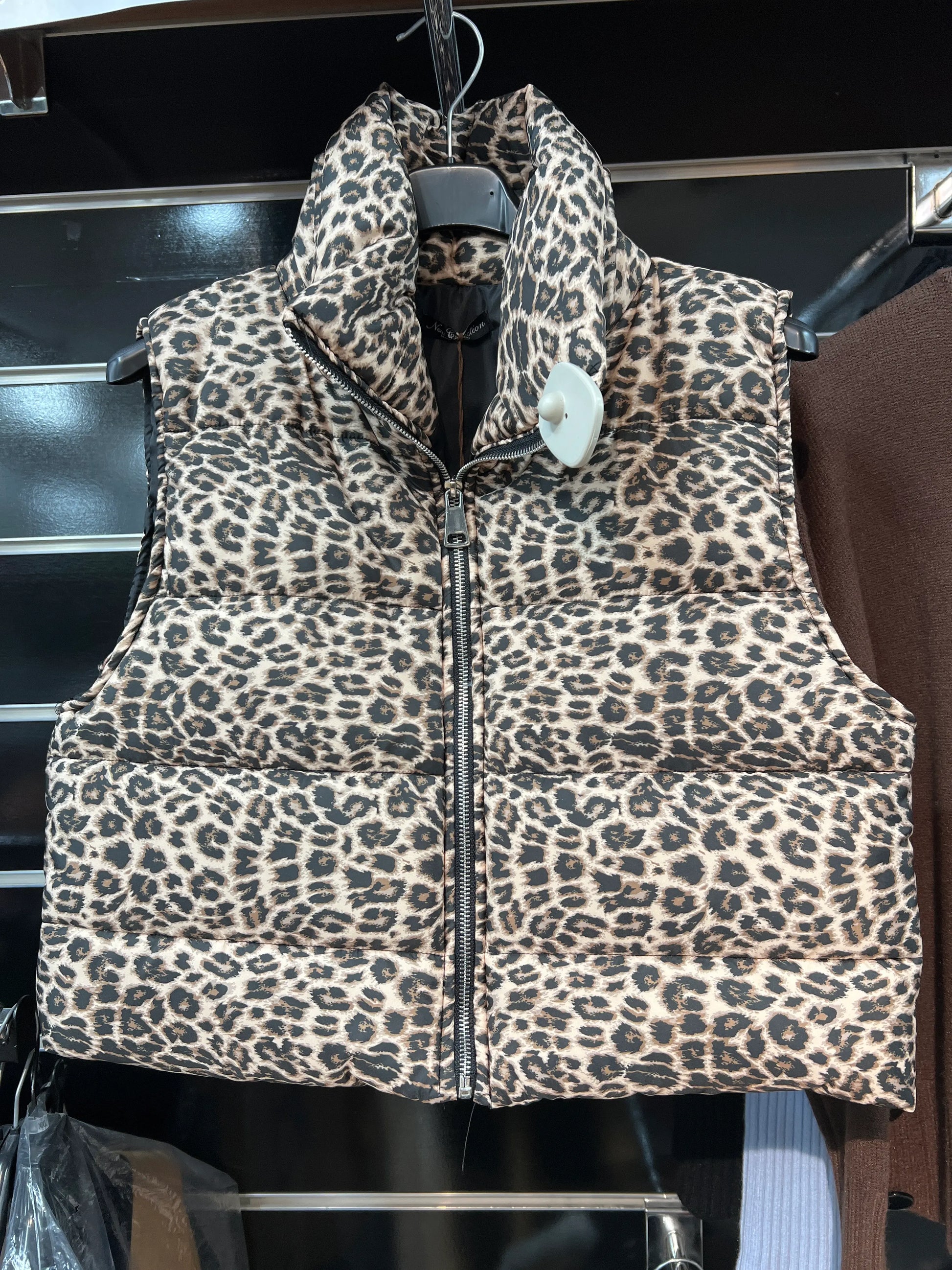 gilet senza maniche con stampa leopardata - SUNTIMEMODA