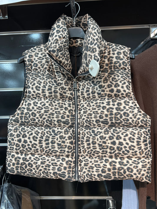 gilet senza maniche con stampa leopardata - SUNTIMEMODA