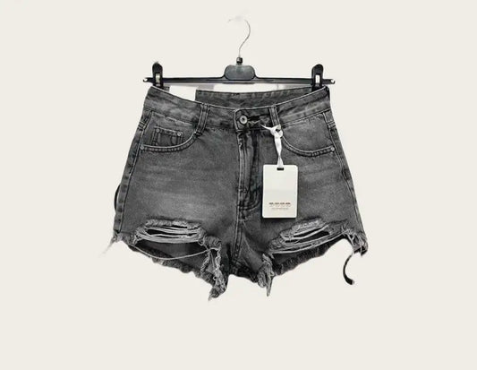 jeans pantaloncino grigio - SUNTIMEMODA