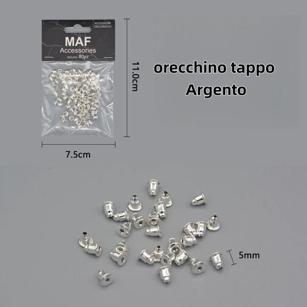orecchino tappo argento - SUNTIMEMODA
