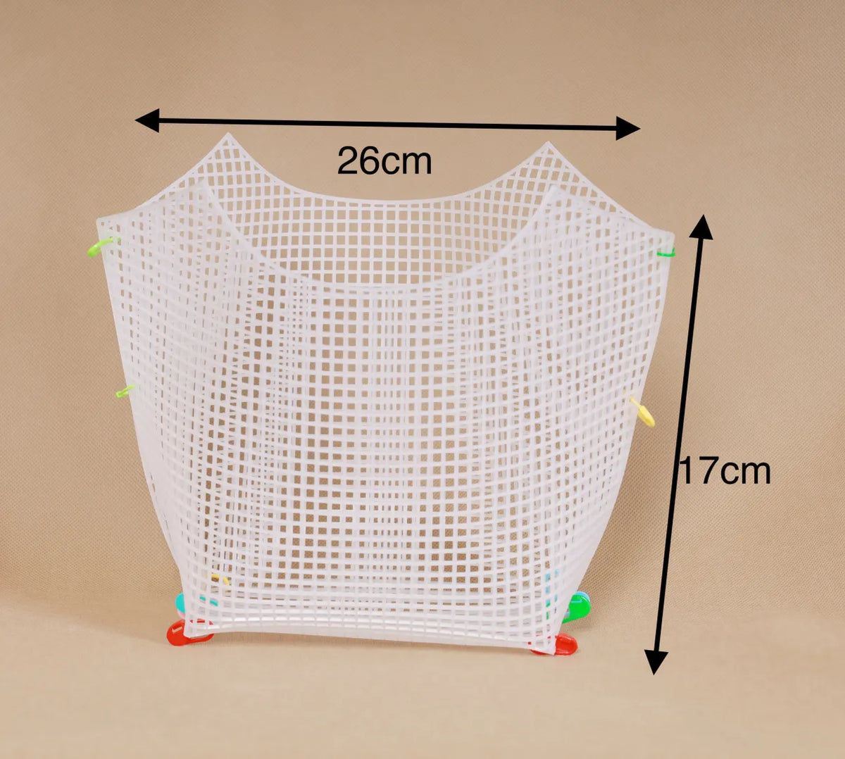 Rete in plastica bianca per borse fai-da-te, misura 26 x 17 cm - SUNTIMEMODA