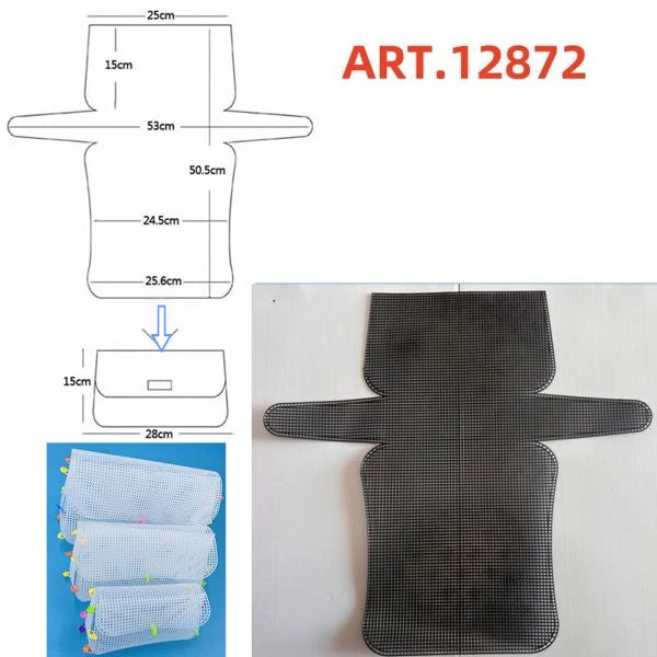 Rete termoformata grande 28x15cm per creazione borsa a spalla art. 12872 - SUNTIMEMODA