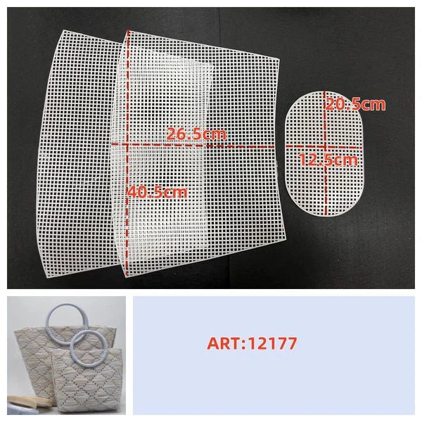 Kit fai da te borsa media (Art 12177) con base ovale 20.5cm e pannelli laterali pretagliati - SUNTIMEMODA