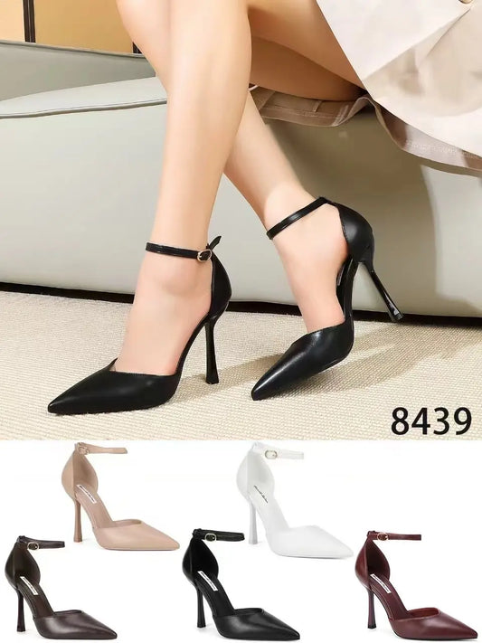 tacchi a spillo con cinturino nero - SUNTIMEMODA