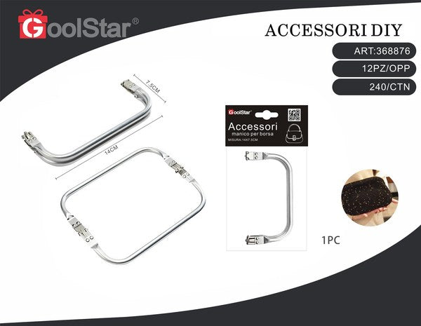 Telaio in metallo GoolStar per borse fai-da-te, misura 20 x 8.5 cm, articolo 368879 - SUNTIMEMODA
