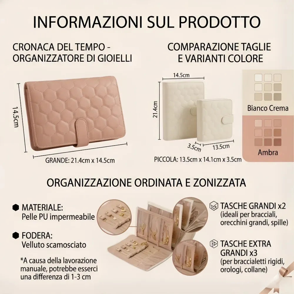 Portagioie da Viaggio a Libro in Ecopelle | Custodia Protettiva con Fogli Rimovibili