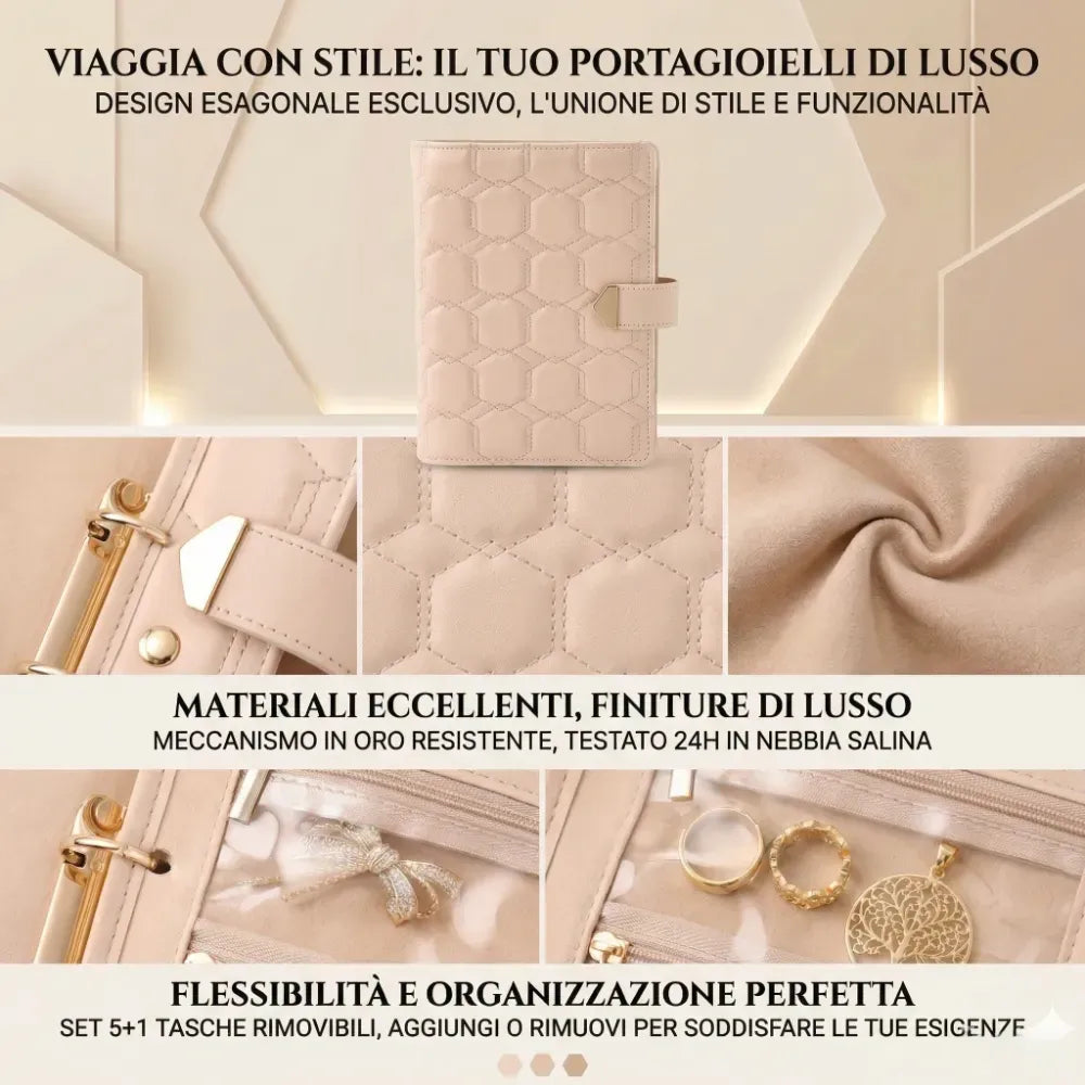Portagioie da Viaggio a Libro in Ecopelle | Custodia Protettiva con Fogli Rimovibili